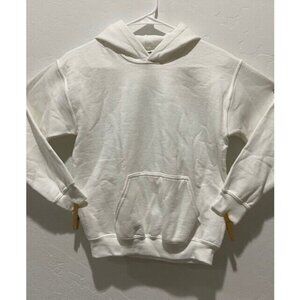 Kids Gildan Heavy Blend Hoodie Size M (pit-2-pit = 18") Long Sleeve White Blend